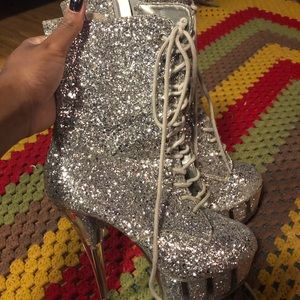 Ankle boot sparkly heels